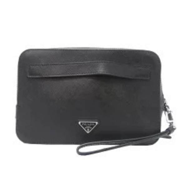 Prada Handbags - Prada Shoulder Bag Saffiano Leather Black